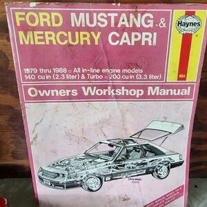 Ford Mustang & Mercury Capri 1979-1988 Haynes Owners Workshop Manual 654 See Pic